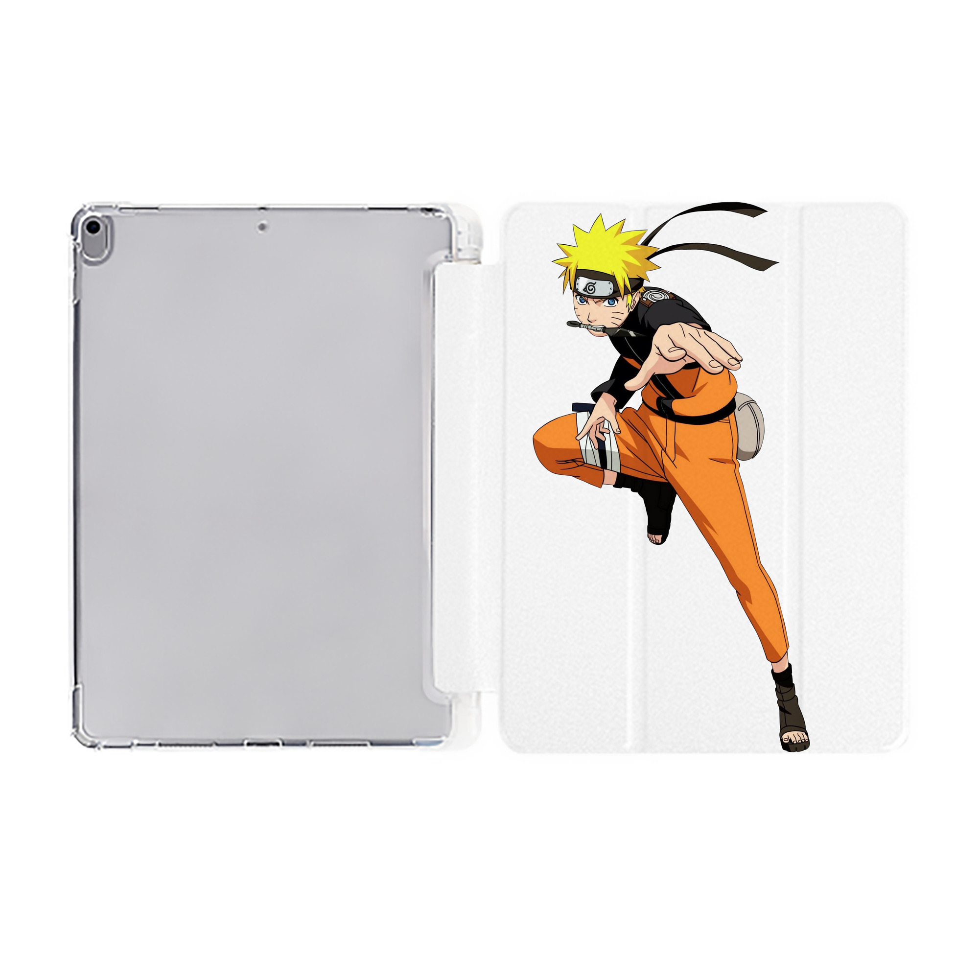 （画像用） NARUTO -ナルト- うずまき ナルト Uzumaki Naruto IPad ケース ペン収納付き 三つ折りスタンド PUレザー×シリコン 対応機種9.5/10.5/10.9インチ